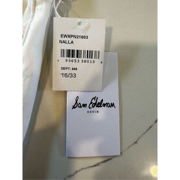 NWT Sam Edelman The Stiletto HighRise Skinny Ankle Jeans White Women’s Sz 16/33 - Picture 3 of 10